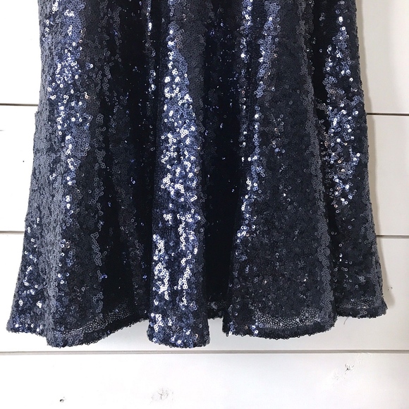 Free People Blue Sequin Liquid Shine Mini Dress - Picture 6 of 8