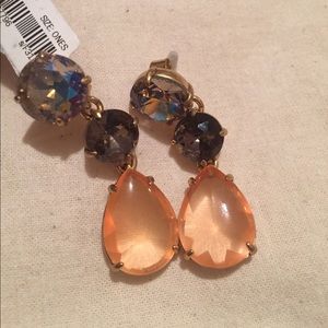 Brand New J Crew 3 stone earrings