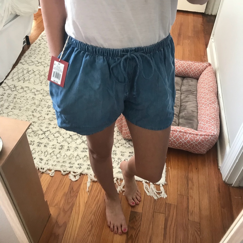 Cozy jean draw-string shorts!