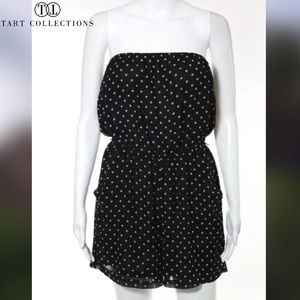 TART Chic Black/White Polka Dot Strapless Romper