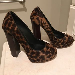 B by Brian Atwood leopard heels