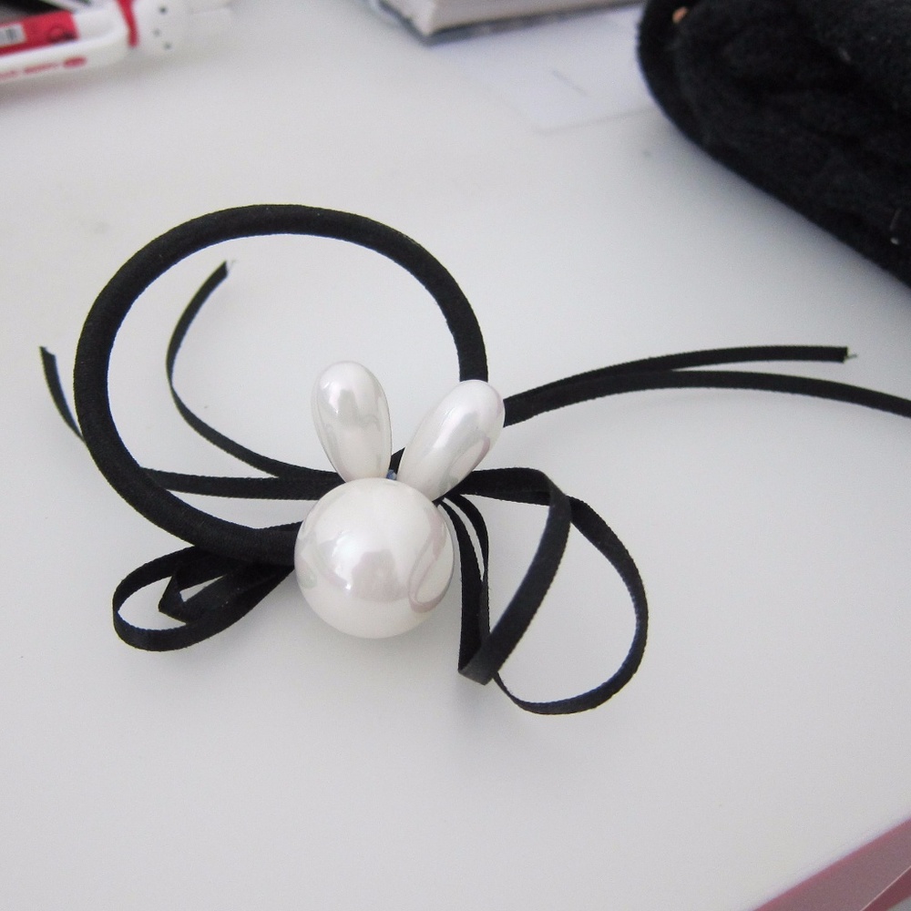 Rabbit pearl Tube/Ponytail Holder/bracelet