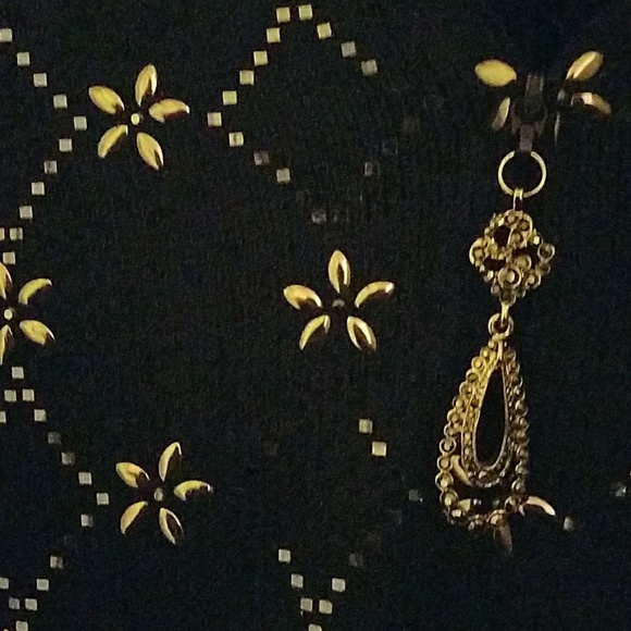 St. John Evening Black Knit Jacket w/ metallics - Picture 3 of 5