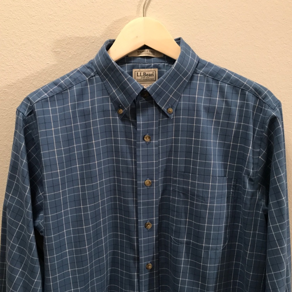 SALE! L.L. Bean Blue Plaid Shirt