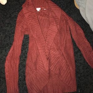 Red/ maroon cardigan