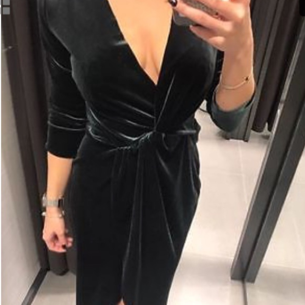 Velvet green dress