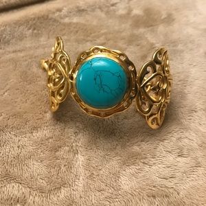 Beautiful 24K Gold plating torquiz bracelet