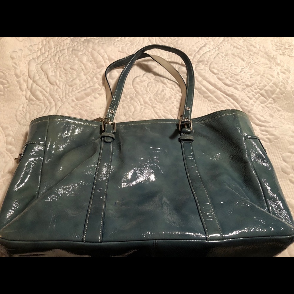 Coach patent leather tote