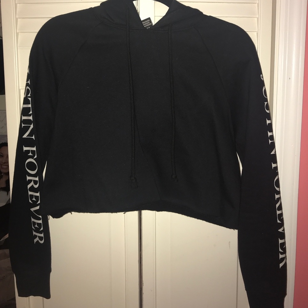 Justin Bieber hoodie crop top