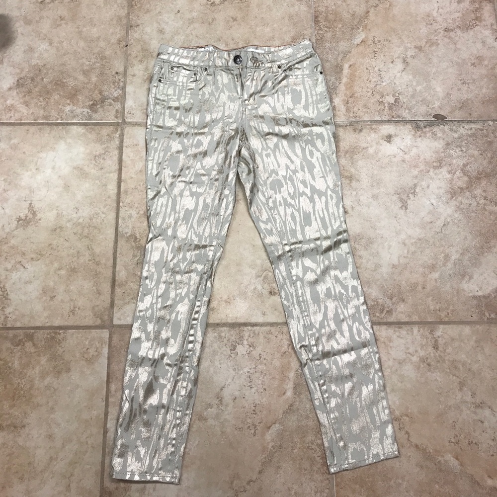 DKNY gold and beige jeggins