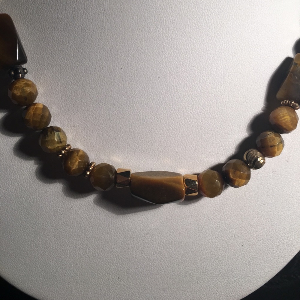 💕Genuine Tigereye necklace & matching earrings
