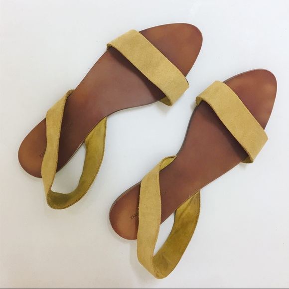 zara mustard sandals