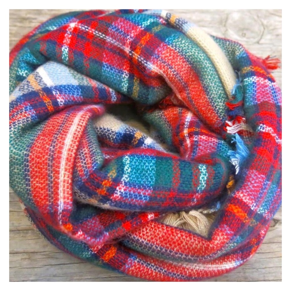 Plaid Blanket Scarf