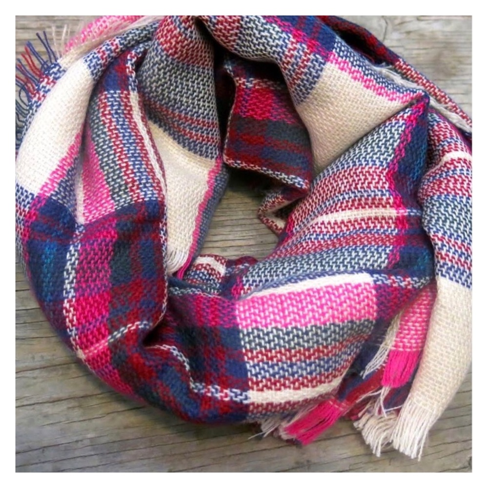 Plaid Blanket Scarf
