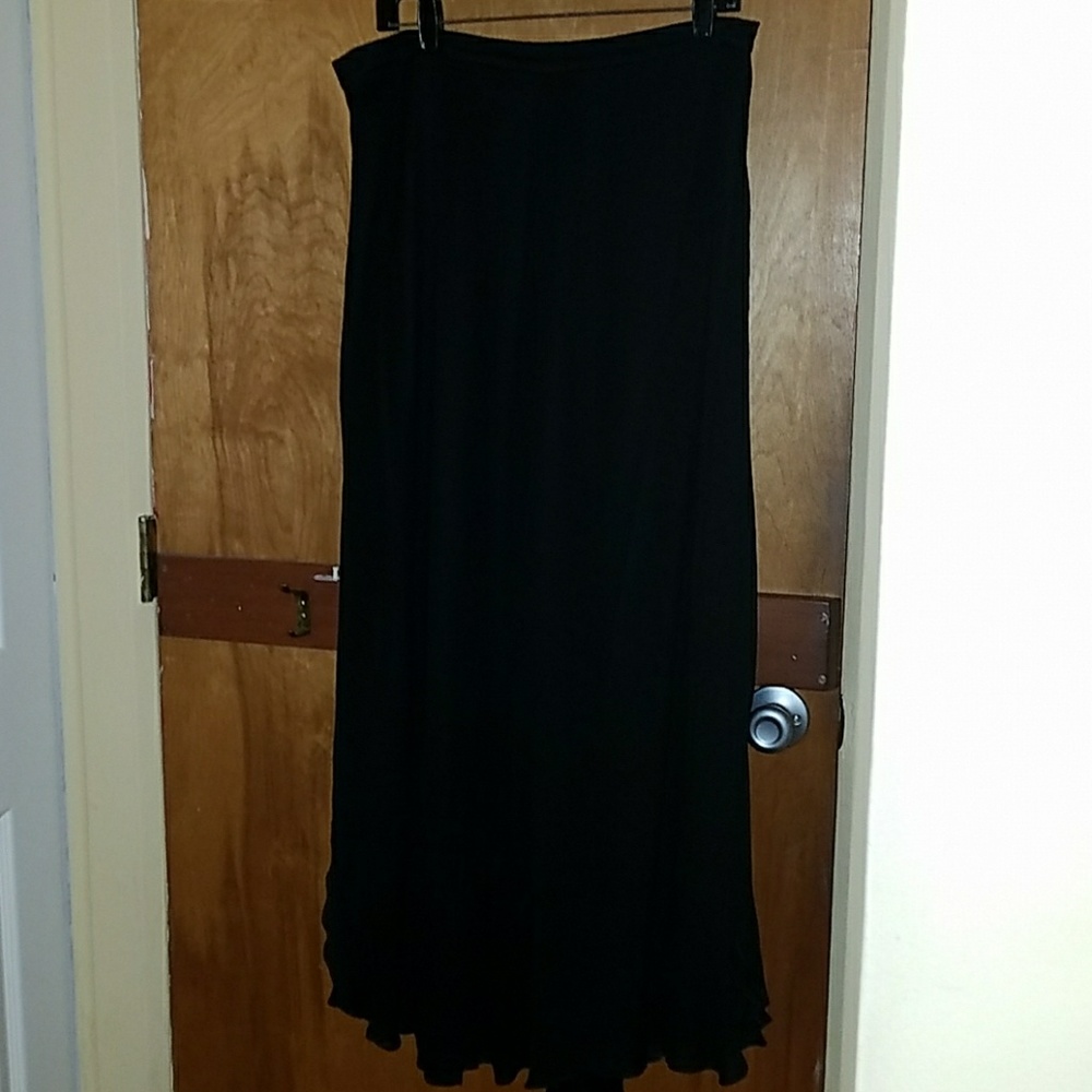 St. John Evening Black Silk Palazzo Pants