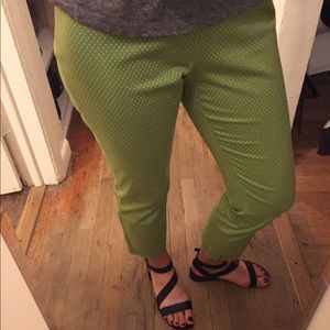 Charter Club Green polka dot capris