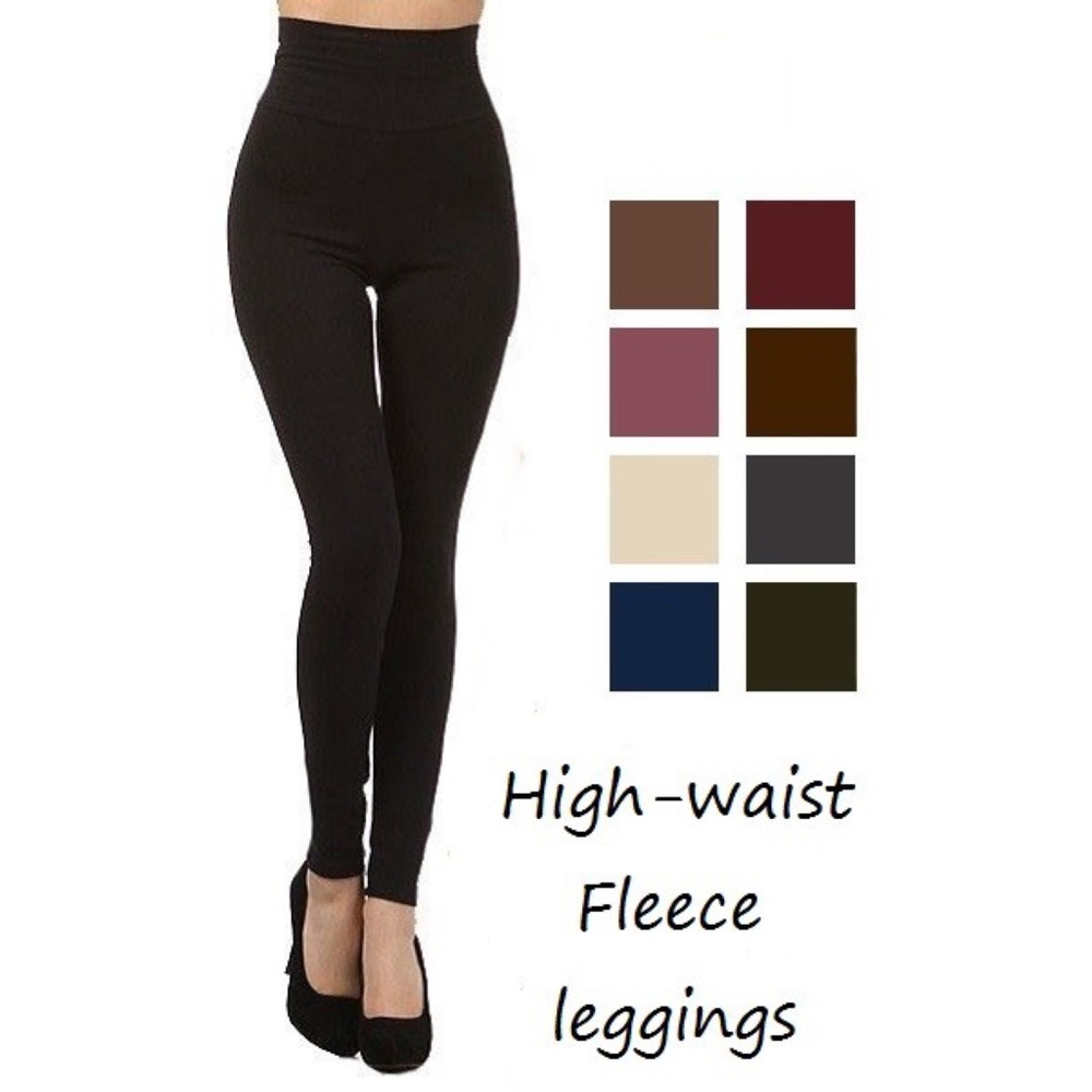 High Waisted Fleece Leggings
