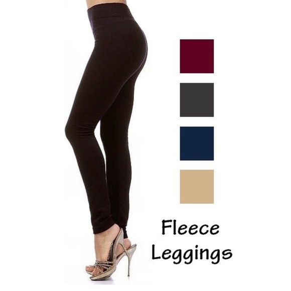 High Waisted Fleece Leggings - Picture 2 of 4