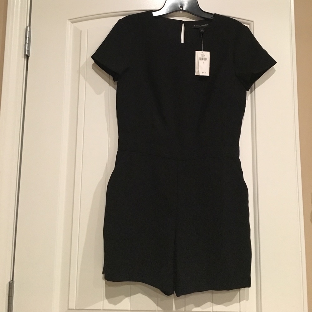 Banana Republic Black Romper NWT