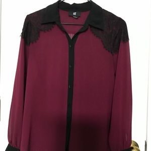 iZ beautiful maroon blouse.