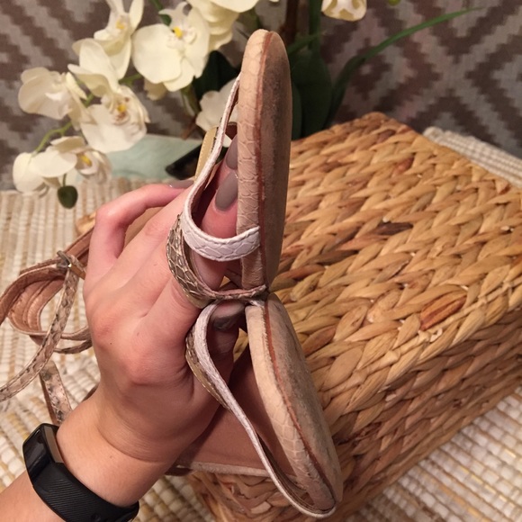 Joie Tan Snake Skin Ankle Strap Heels! - Picture 7 of 8