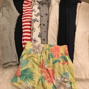 Lot of 9 toddler girl leggings and pair of shorts
