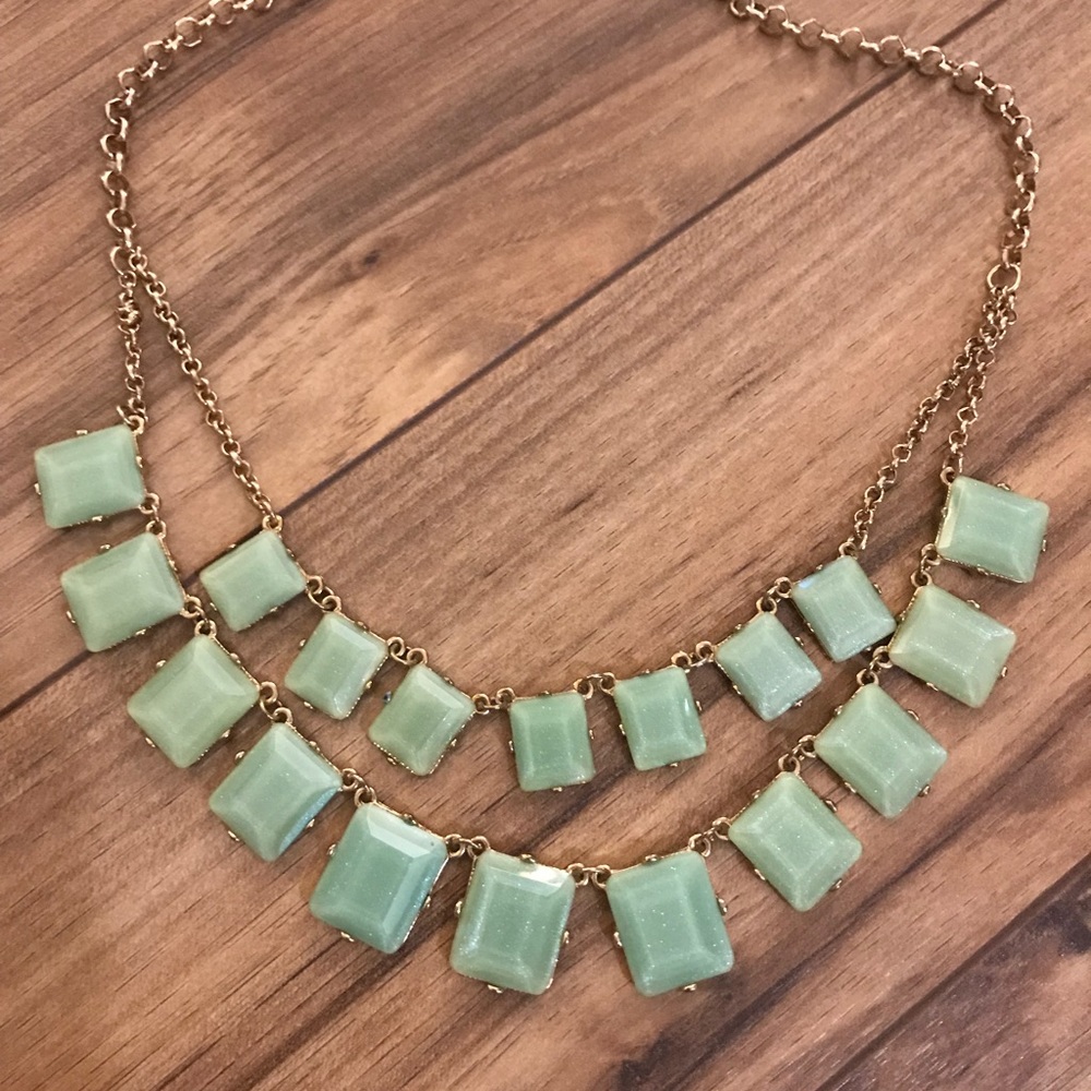 Mint green necklace