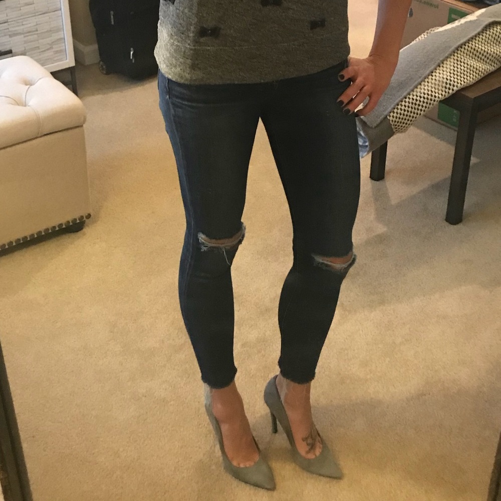 Joe’s “Icon” Ripped Skinny Ankle Jeans