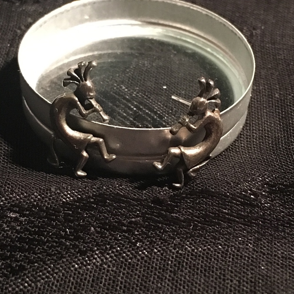 Kokopelli silver stud earrings