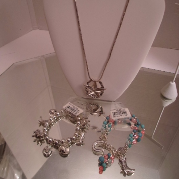 NWT TAMINA BY STELLA COWBOY/TEXAS NECKLACE ETC - Picture 7 of 8