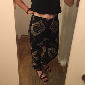 Flowy black genie pants