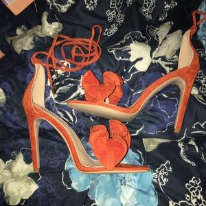 Never worn public desire lace up heels.