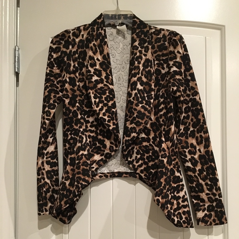 Leopard Print Blazer NWOT