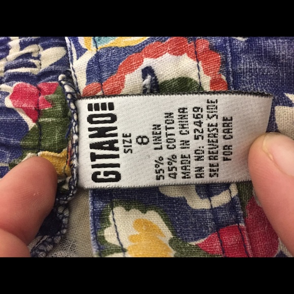 Floral high-waisted jean shorts - Picture 6 of 9