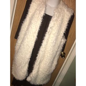 Faux fur cardigan/vest