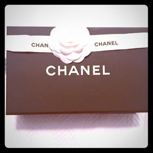 Chanel box and shopping bag