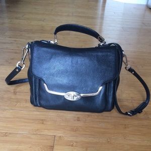 Coach saddlebag style black purse