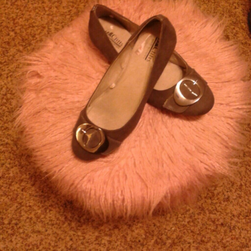 Charcoal Grey Faux Suede Shoes