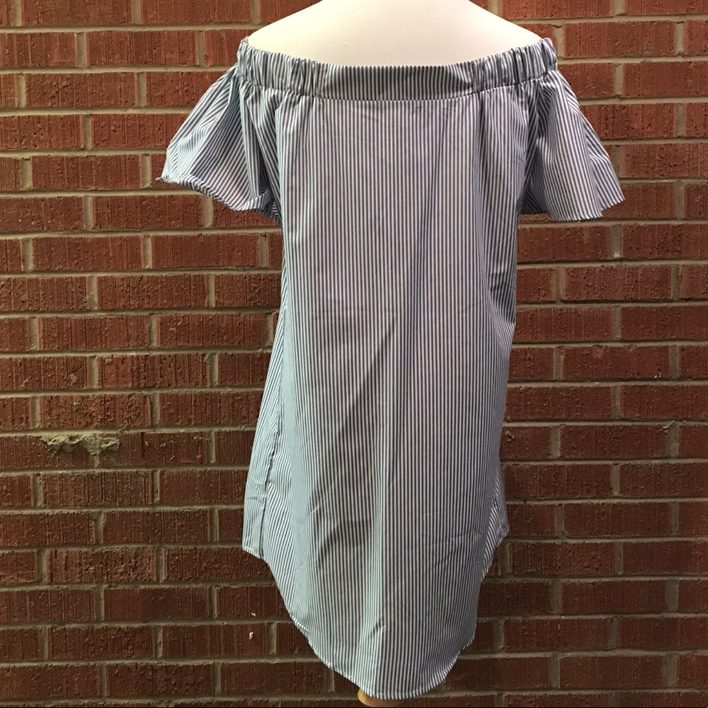 Style Envy striped off the shoulder ruffle top - Picture 5 of 7