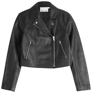T by Alexander Wang cropped leather jacket  size 4