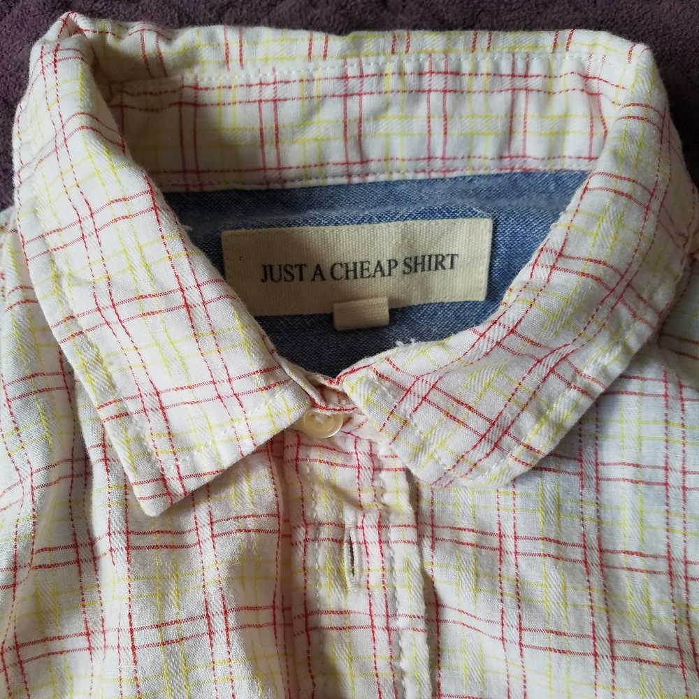 Yellow red  Flannel Paid Shirt