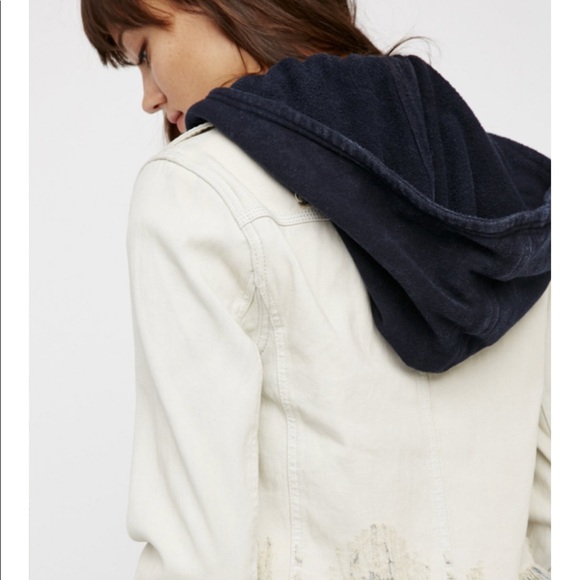 Double Weave Denim Jacket By Free People BNWT - Picture 3 of 5