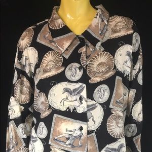 •🚫SOLD🚫 Greek Mythological Collage Blouse 🐚🔱•