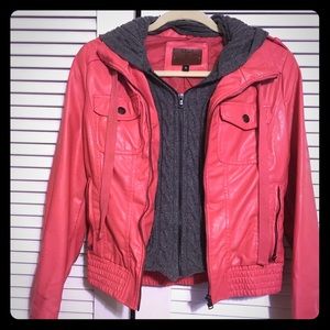 Holly land Winter pink with grey sweater attached