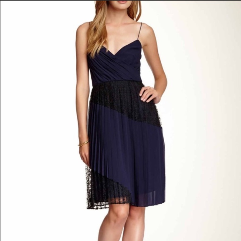 [Jill Stewart] Navy Blue/Black Lace Dress