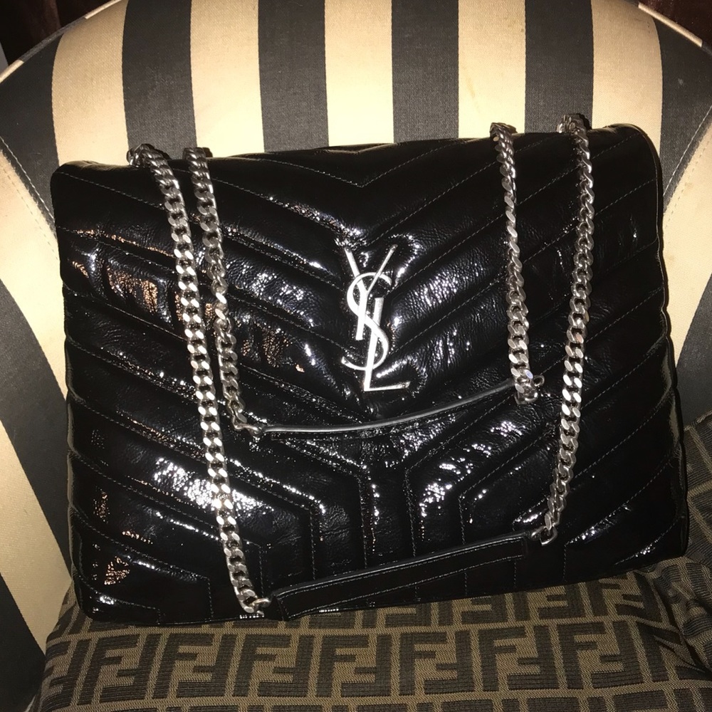 Saint Laurent “LouLou” Y quilted patent Chain bag
