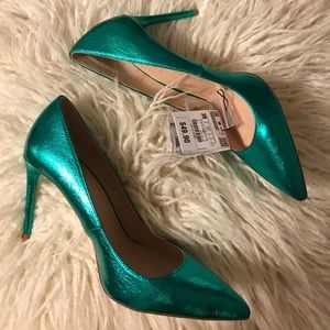 Brand new metallic Zara heels