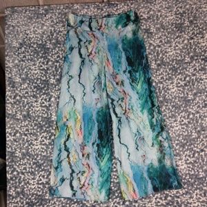 Mossim BOHO Hippie Wide Leg Abstract Goucho 65Y1