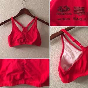 FRUIT OF THE LOOM Sports Bra Red size 36