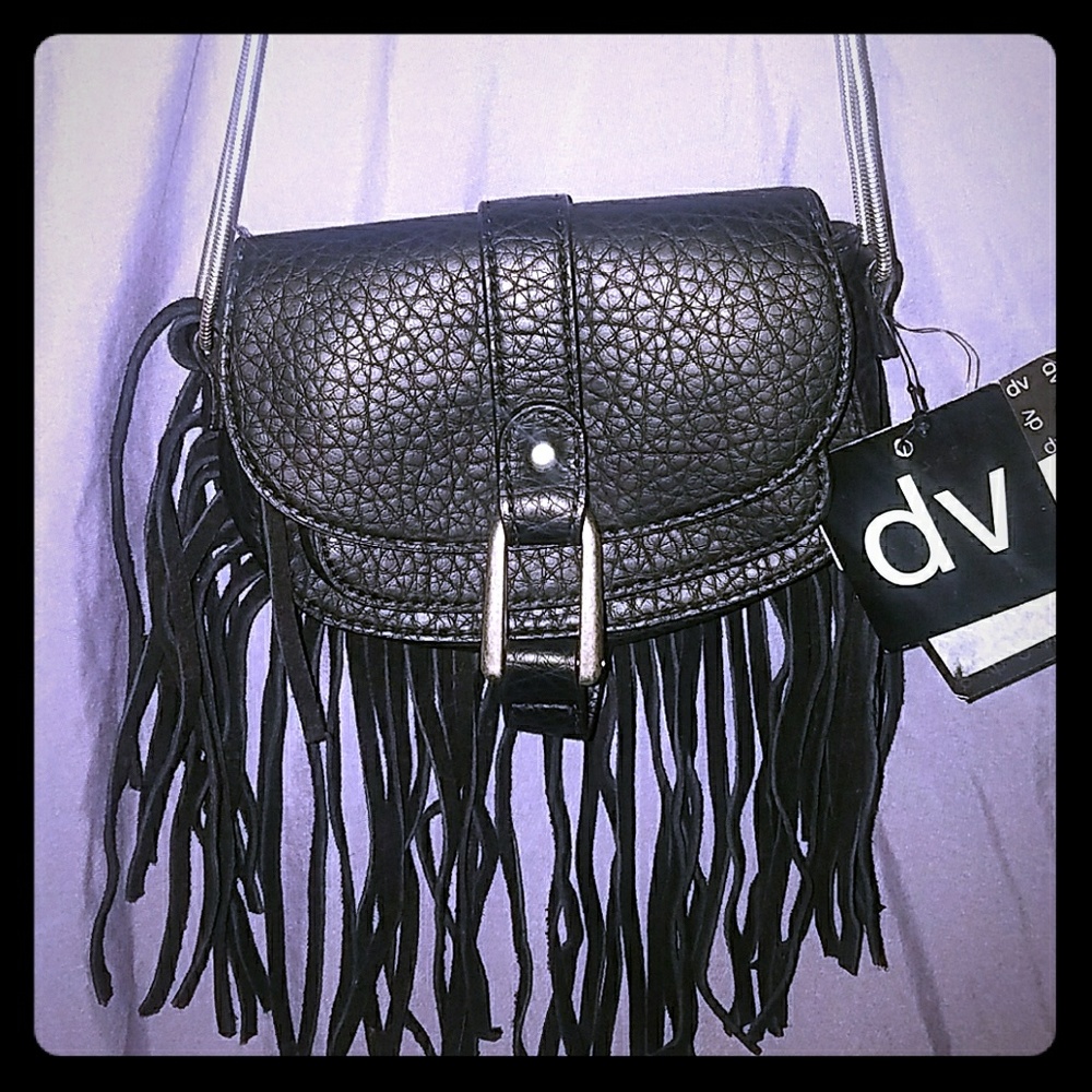 Mini black cross body purse